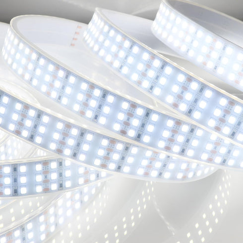 16.4Ft 6000K DC12V 1800LEDs Dimmable IP67 LEDENET Super Bright Triple Row LED Strip Lights, Daylight White Flexible