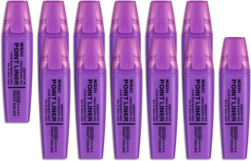 M&G Purple Highlighter, 12 Pack, No Bleed Highlighters, Neon Thick Cute Markers for Books