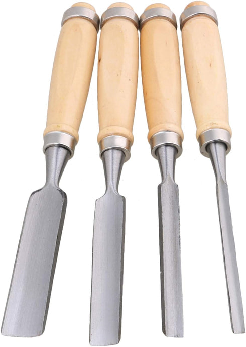 Semicircle Chisel Inner Edge Woodworking Gouge, Carpenter Wood Hand Chisel Tool, Pack of 4