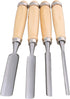 Semicircle Chisel Inner Edge Woodworking Gouge, Carpenter Wood Hand Chisel Tool, Pack of 4