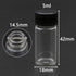Ellbest 5ml (0.17 Oz) Small Glass Vials, Clear Glass Bottles with Screwcap, Pack of 10 for Liquid Sample Collection