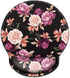 WAVEYU Mouse Pad with Wrist Support, Cute Designed Non-Slip Rubber Base Mousepad for Laptop, Black Flower