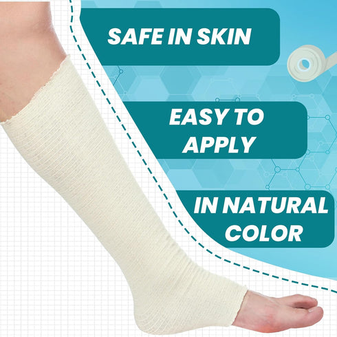Absorbent(5 Inch 11 Tondiamo Cotton Tubular Stockinette Gauze Roll Tubular Arm Stocking Elastic Leg Stockinette Tubing