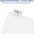 Avery Individual Legal Exhibit Dividers, 10, Side Tab, 8.5 x 11 Inches, Pack of 25