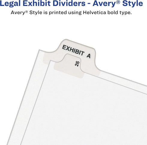 Avery Unpunched Legal Exhibit Dividers, Letter Size, Individual Side Tab #7, 25 Total
