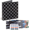 U Brands 1" Poly Performance Binder with 5 Tab Dividers and Labels, Silver Metal O-Rings, Checkered Print