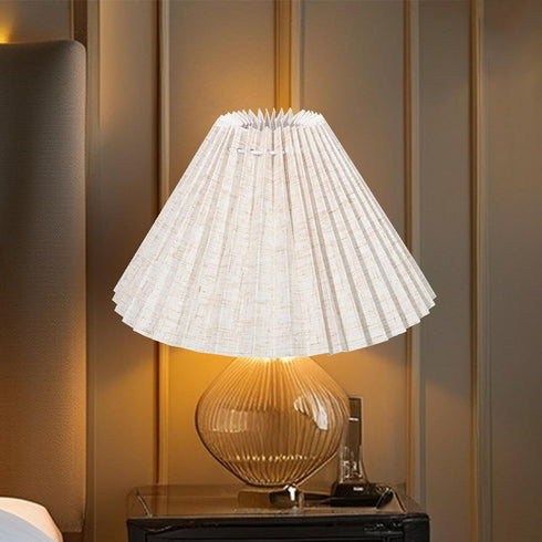Generic 54 Pleated Lampshade Replacement Modern Easy Assembly Detachable Desk Lamp Cover Floor Light Cover