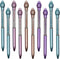 Maydahui 24 Pcs Pineapple Ballpoint Pen - Retractable Fruit Pens, Crystal Quicksand Bling Pen, Black Ink