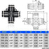 TAILONZ PNEUMATIC 4 Way 1/4 Inch OD Straight Push Fittings Plastic Quick Release Connectors Air Line Fittings PZA-1/4 (Pack of 5) by TAILONZ PNEUMATIC