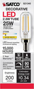 Satco S21340/06 2.8-Watt E12 Bulbs, 2700K, 15000 Dimmable, 6 Pack LED Light Hour Rating