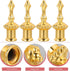 LIFKOME Set 4 1.96X0.78 Inches Lamp Finial Caps of - Solid Zinc Alloy Lamp Shade Holder Knobs for Table and Floor Lamps