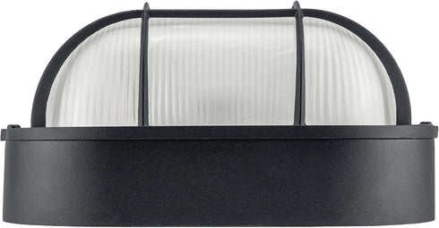 Dimmable 6W 600Lumens 5000K 1 Pack Oval Bulkhead Light Fixture, Outdoor Wall Lantern, LED Nautical and Sauna Light