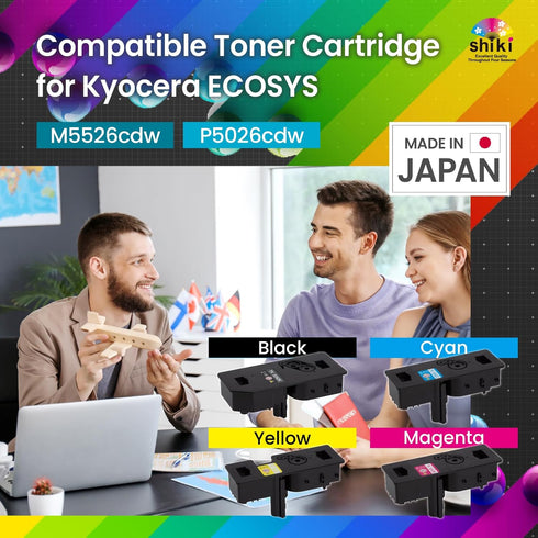 SHIKI Compatible Toner Cartridge Replacement for Kyocera ECOSYS M5526cdw, Black TK5242K, 4000 Pages