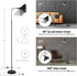 Industrial LED Floor Lamp,Black Metal Adjustable Standing Lamp for Living Room, Bedroom, Office,Rotating Head Tall