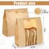 130 Pack 14" 8.3" 3.5" 160 Homemade Sourdough Bread Bags, x x Large Paper Bread Bag with Window Stickers for Bake Sale