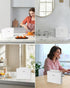 Countertop,200 Commercial,White 9.8" 3.8" AIKE Paper Towel Dispenser Sheets Capacity,Fit Multifold Paper Towel,for Home