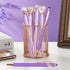 Personalized 6 Pcs Purple Ballpoint Pens, 1.0mm Medium Point Black Ink for Journaling, Office, School Supplies Gifts