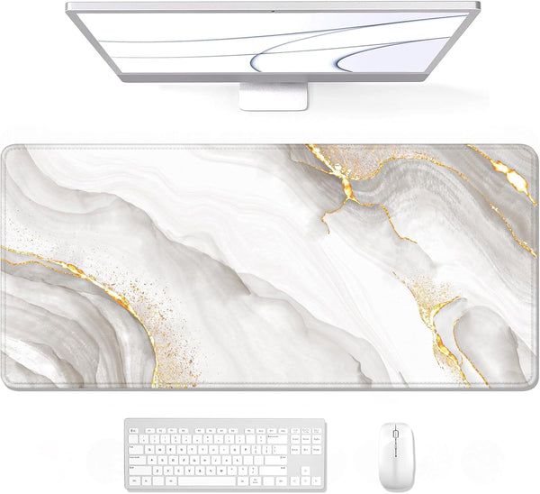 Auhoahsil Large Gaming Mouse Pad, XXL Desk Pad, 35 x 15 Inch, Waterproof Keyboard Mat