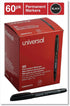 Universal UNV07074 Fine Bullet Tip Pen-Style Permanent Marker - Black (60/Pack) by Universal