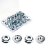 Juvielich 50pcs 1/4-20 Serrated Flange Hex Nuts, 1/4" Hexagon Flange Nuts, Carbon Steel