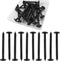 Aoserge 18Pcs 3 Inch Vinyl Shutter Screws - Black Exterior Shutter Fasteners with