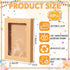 Chivertion 50 Pcs Kraft Paper Greeting Card Storage Box with PVC Window - Bulk Frame Photo Storage Box (5.39 x 7.36 x 1