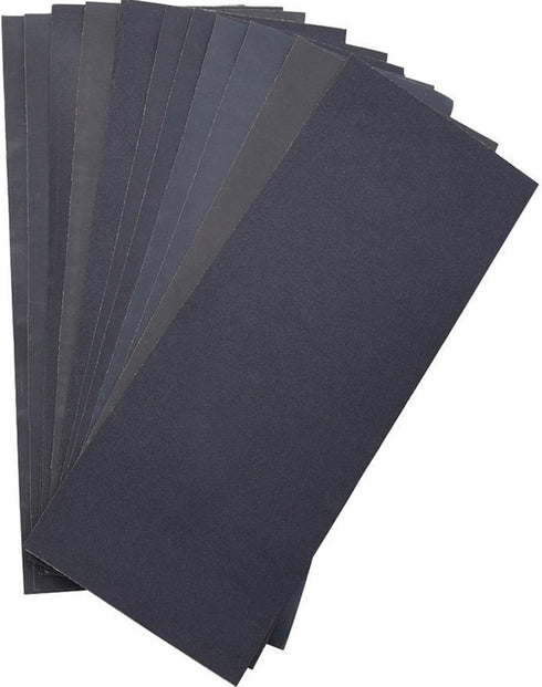 LANHU Abrasive Dry Wet Waterproof Sandpaper Sheets Assorted Grit for Wood, 12 Sheets