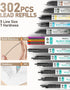 Nicpro 36PCS Blocky Gear Mechanical Pencil Set with Case, Metal Mechanical Pencils 0.3, 0.5, 0.7, 0.9, 2mm Lead Holder for Art Drawing Sketching with 21 Tubes (6B 4B 2B HB 2H 4H Colors) Lead Refills by Nicpro