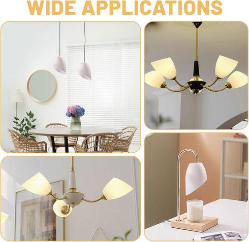 6 1.65 Inch/42mm CHGCRAFT PCS Plastic Lamp Shade Replacement Horseshoe Lampshade White Replacement Lamp Covers for LED
