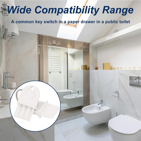10 Pcs Toilet Paper Towel Dispenser Key, Universal Tissue Dispenser Key Replacement