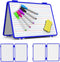 Magnetic Small Dry Erase White Board, 11.5x17” Foldable Desktop Whiteboard for Kids, 4 Writing Sides