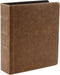 Mini 2 Inch 3 Ring Binder 9.4" x 8.5" - Vintage PU Leather Small Binder for Recipes or Wedding Planner
