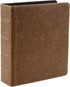 Mini 2 Inch 3 Ring Binder 9.4" x 8.5" - Vintage PU Leather Small Binder for Recipes or Wedding Planner