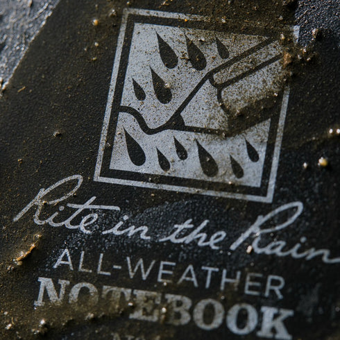 Rite in the Rain Black Cover Weatherproof Top Spiral Notebook, 3" x 5", Universal Pattern (No. 735)