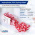 100 Pack PTFE Syringe Filters, 0.45µm 33mm Hydrophobic Filtration Non-Sterile Red