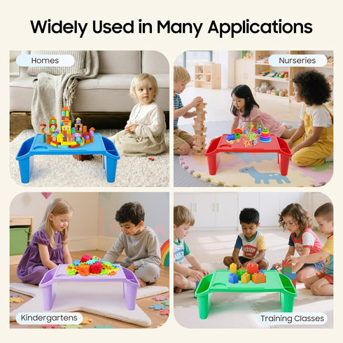 YUASDUU 4PCS 19.69" 9.84" 7.1" Kids Lap Desk Tray, Kids Trays for Eating Plastic Breakfast Laptop Trays Portable