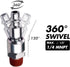WYNNsky Industrial 1/4" NPT Male Thread Swivel Air Plug - 2 Pieces Automotive Steel Swivel Coupler Plug
