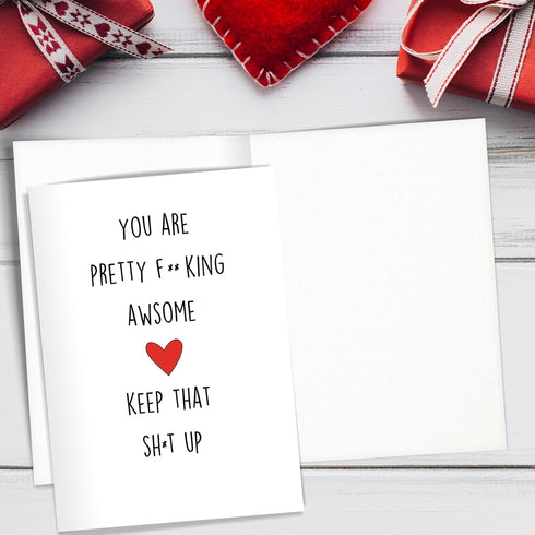 Funny Thank You Card for Best Friend, Humorous Motivational Card for Him Her, Encourage Birthday Card GIft
