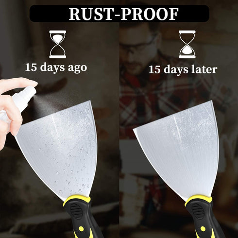Putty Knife Scrapers, Spackle Knife, Metal Scraper Tool for Drywall Finishing, Plaster Scraping, Decals, and Wallpaper (4 Pack, 5 , 4 , 3 , 1.5 Wide)