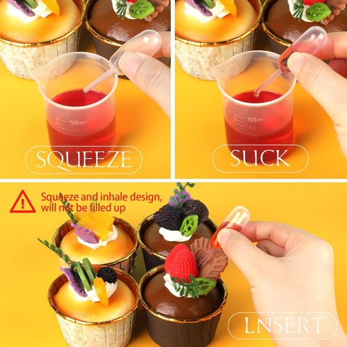 Teenitor Plastic Pipettes - Disposable Squeeze Dropper, 4ml, 100pcs Mini Flavor Injector for Treats