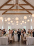 25FT Lights,10 G40 Bulbs, White Lantern String Nylon Hanging Lantern Decor with LED Waterproof Connectable Wedding