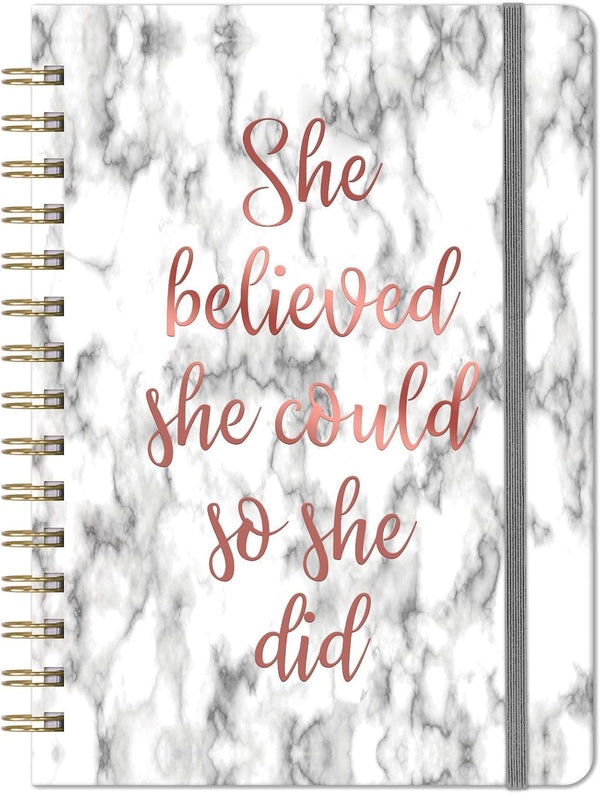 Frasukis Ruled Notebook/Journal - College Ruled Spiral Notebook, 8.5" x 6.4", Waterproof Hardcover