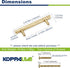 2-Pack Solid Brass Kitchen Cabinet Pulls, Gold Modern T-Bar Handles, 3-3/4-Inch Hole Center, Polished Finish