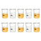 ULAB 10pcs Heavy Duty Glass Beakers, 250ml (8.45oz), Borosilicate 3.3 Glass with Double Scale, Superior Durability