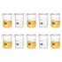 ULAB 10pcs Heavy Duty Glass Beakers, 250ml (8.45oz), Borosilicate 3.3 Glass with Double Scale, Superior Durability