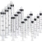 TecUnite 20 Pack Syringe Without Needle, Plastic Curved Syringes for Epoxy Resin, Craft, Feeding Pets, Oil