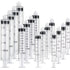 TecUnite 20 Pack Syringe Without Needle, Plastic Curved Syringes for Epoxy Resin, Craft, Feeding Pets, Oil