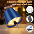 3 Dimmable, 5H 48H Rechargeable Wireless Bottle Lamp - Color Stepless Metallic Blue Lampshade, Bright Light or Soft