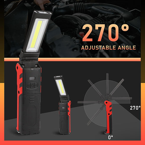 2 270 WINDFIRE Rechargeable Work Light Grill Light, Magnetic Flashlight, Gadgets for Men, Modes, Degree Roration