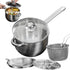 Generic Stainless Deep Fryer Pot, Long Handle Frying Cookware, 5 Quart Basket with